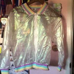 Holographic/iridescent ZIP up jacket